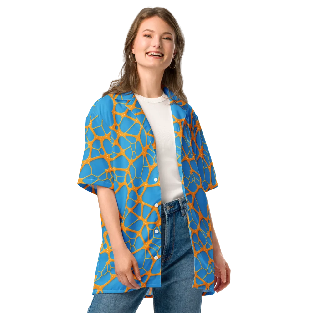 Citrus Cellscape on Button Shirt — Front