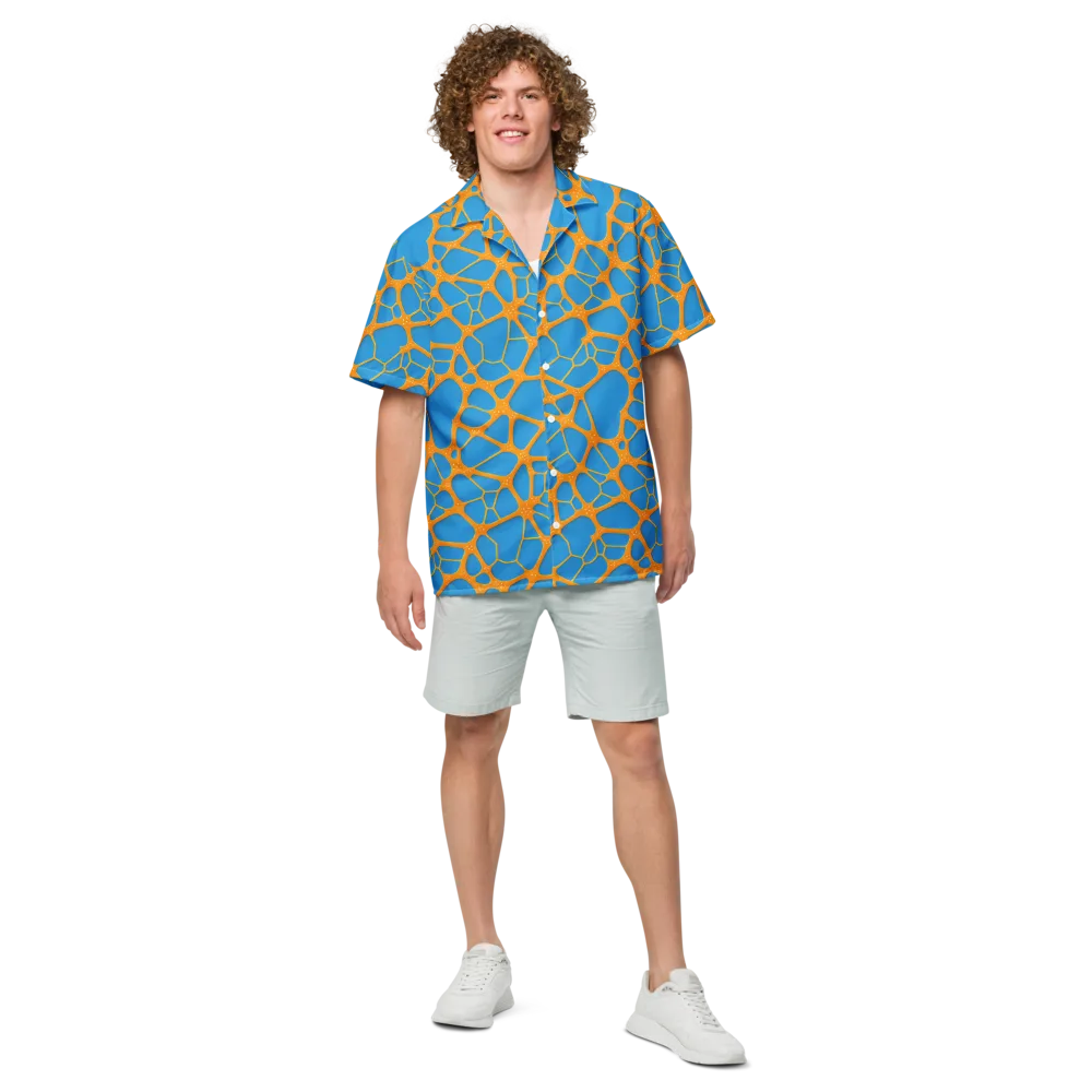 Citrus Cellscape on Button Shirt — Front