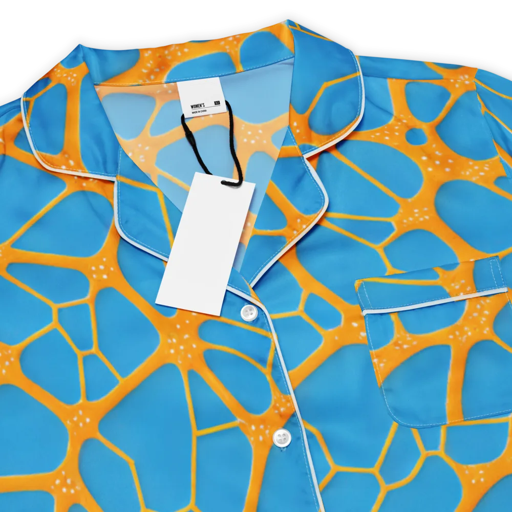 Citrus Cellscape on Women's Short Sleeve Pajama Top — Product details