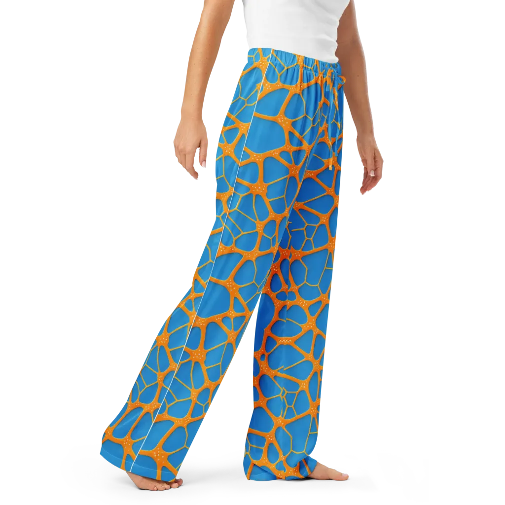 Citrus Cellscape on Women's Pajama Pants — Right Front