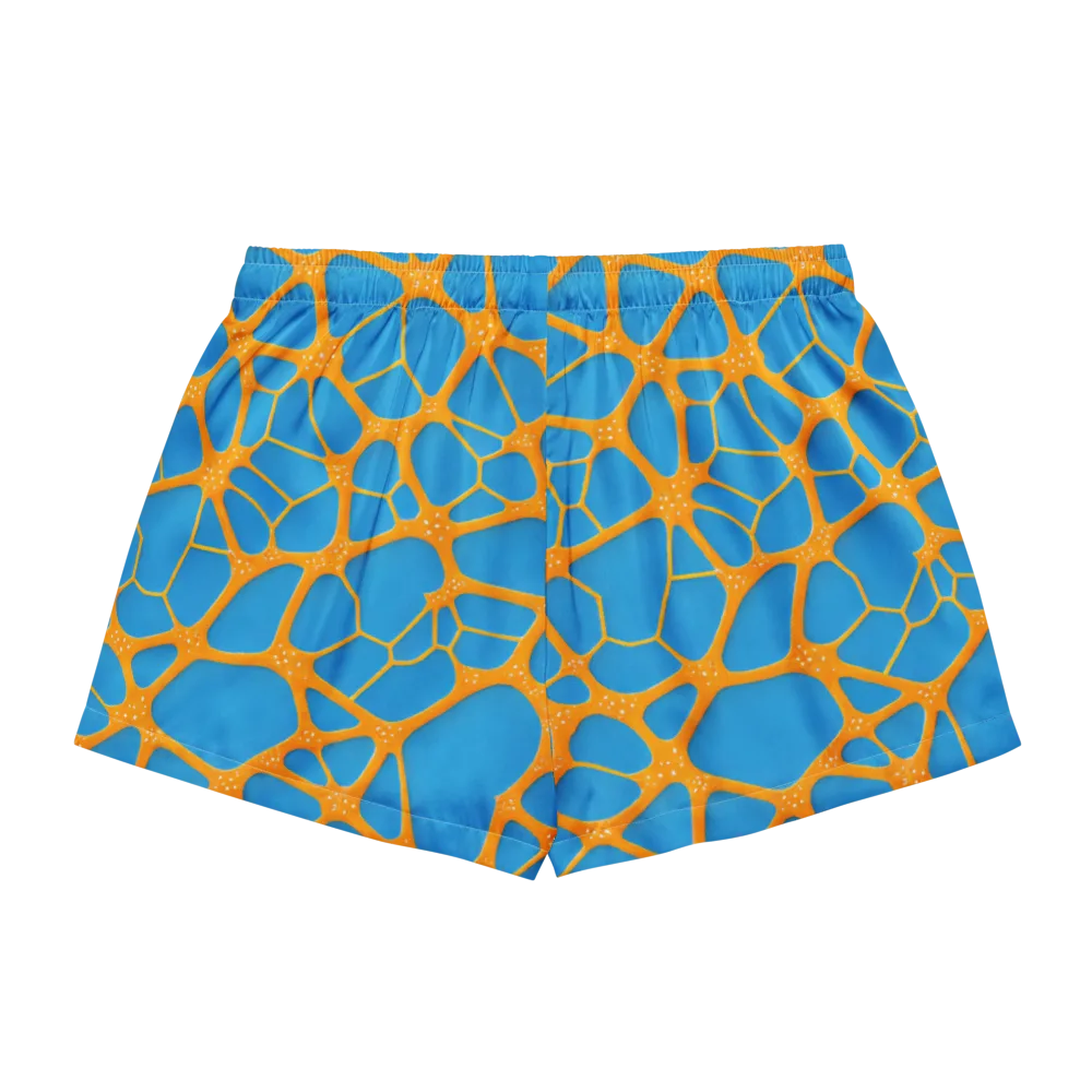 Citrus Cellscape on Women's Pajama Shorts — Back