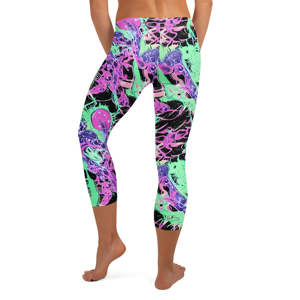 Candy Static on Capri Leggings — Back
