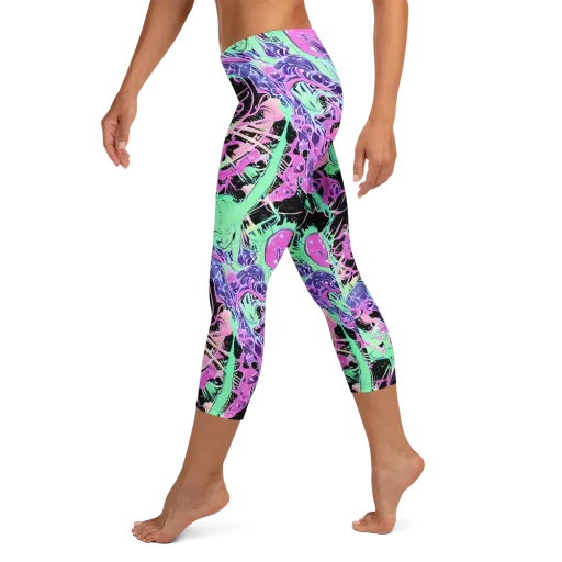 Candy Static on a Capri Leggings