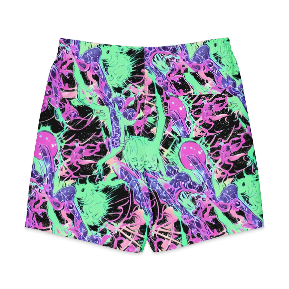 Candy Static on Men's Board Shorts — Back
