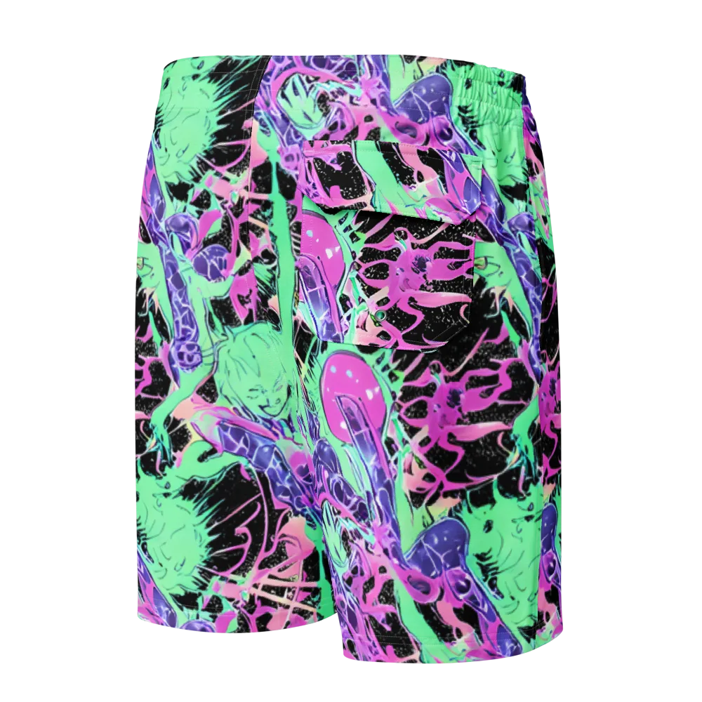 Candy Static on Men's Board Shorts — Back