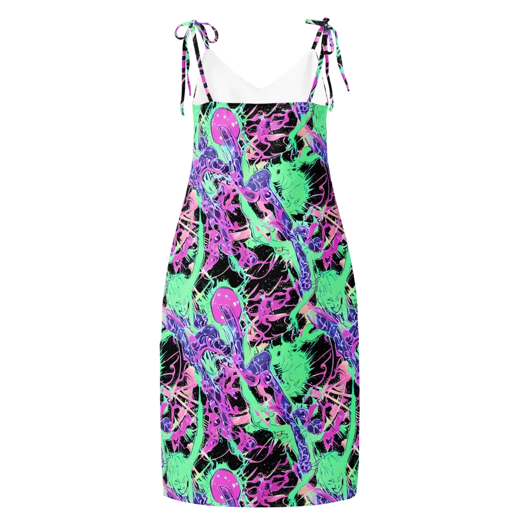 Candy Static on Slip Dress — Back