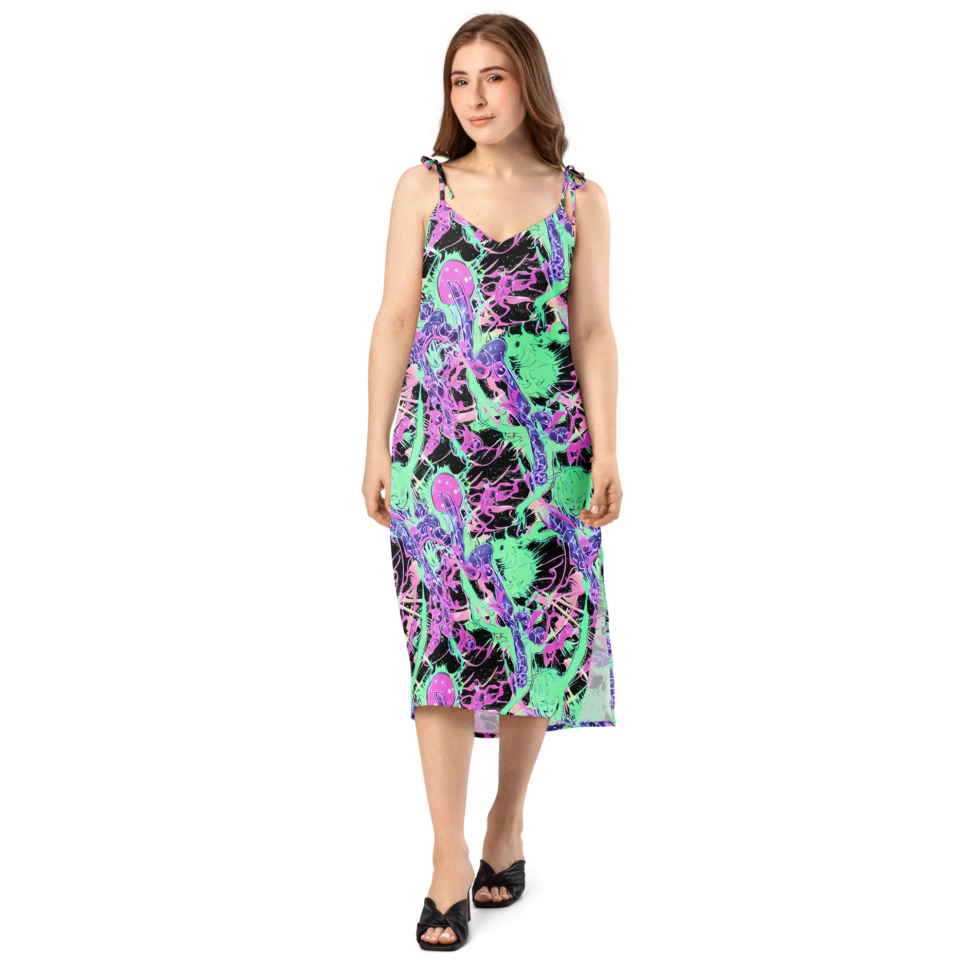 Candy Static on Slip Dress — Front