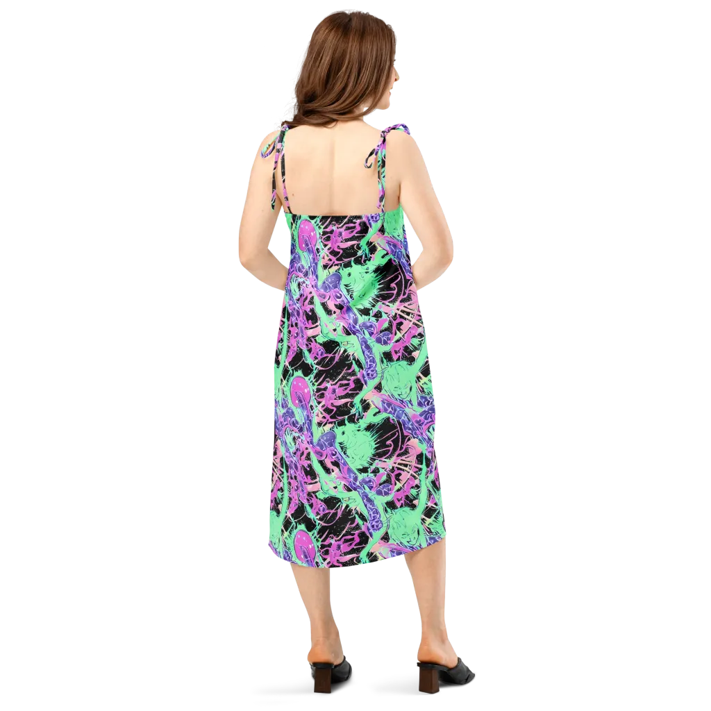 Candy Static on Slip Dress — Back