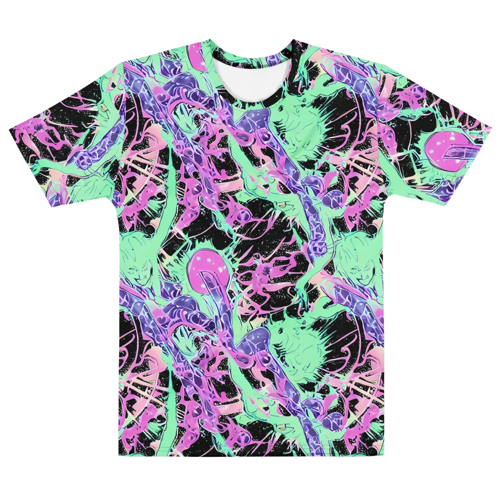 Candy Static on Men's Cotton Crew Neck T-Shirt — Front