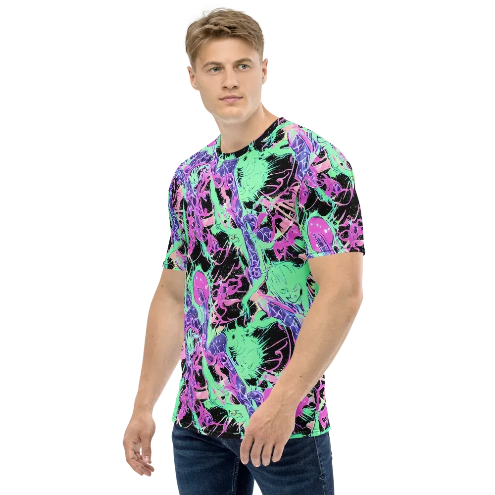 Candy Static on Men's Crew Neck T-Shirt — Left
