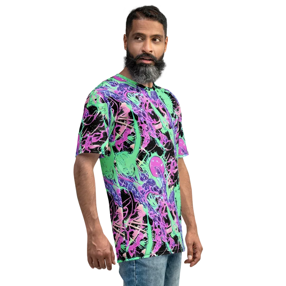 Candy Static on Men's Crew Neck T-Shirt — Right