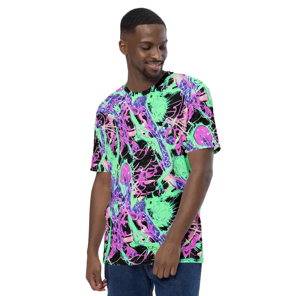 Candy Static on Men's Crew Neck T-Shirt — Left