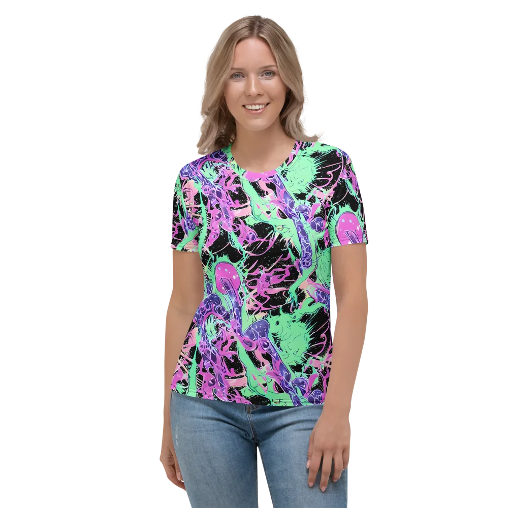 Candy Static on Women's Crew Neck T-Shirt — Front