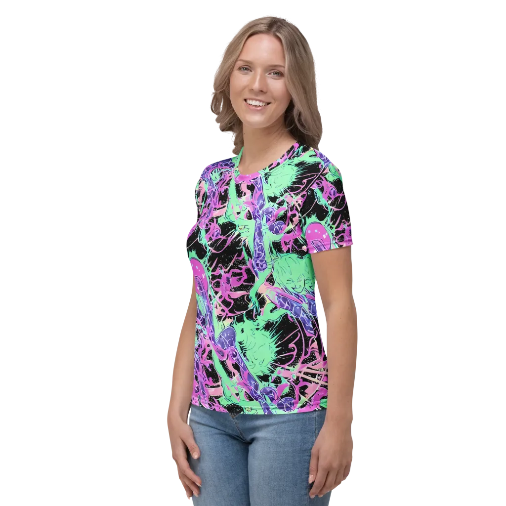Candy Static on Women's Crew Neck T-Shirt — Left