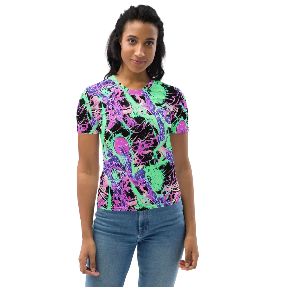 Candy Static on Women's Crew Neck T-Shirt — Front