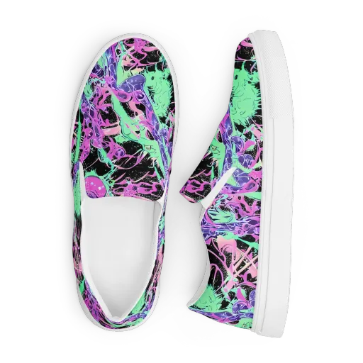 Candy Static on a Men's Slip-On Canvas Shoes