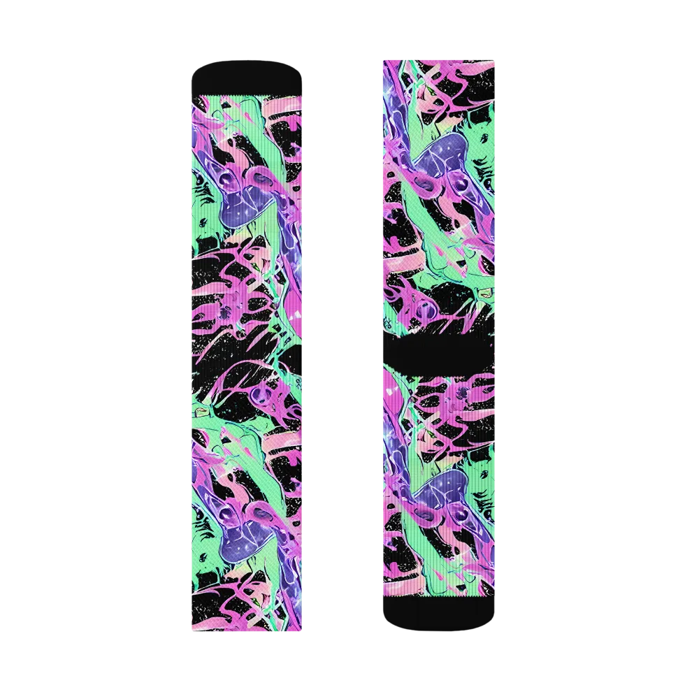 Candy Static on Socks — Right Sock