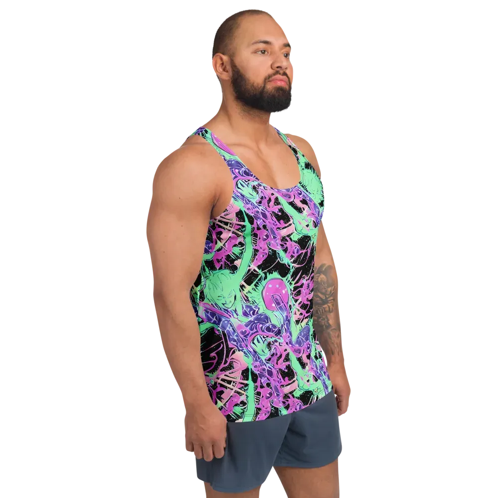 Candy Static on Men's Tank Top — Right Front