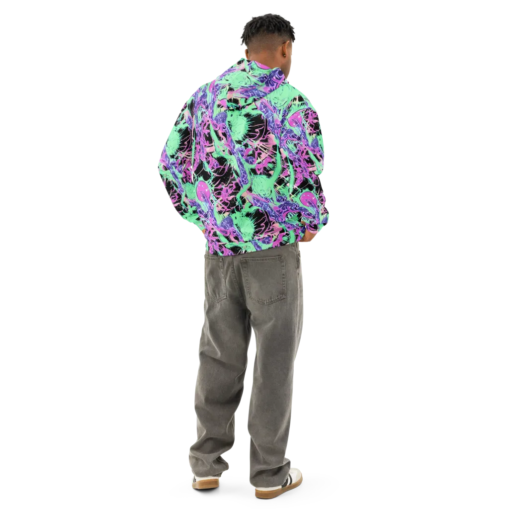Candy Static on Cotton Hoodie — Back
