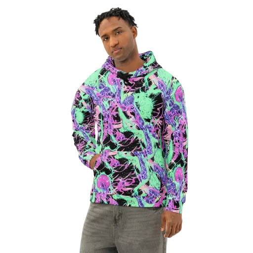 Candy Static on a Cotton Hoodie