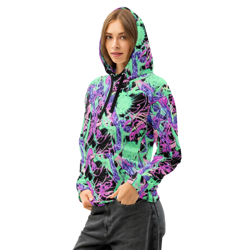 Candy Static on Cotton Hoodie — Left Front