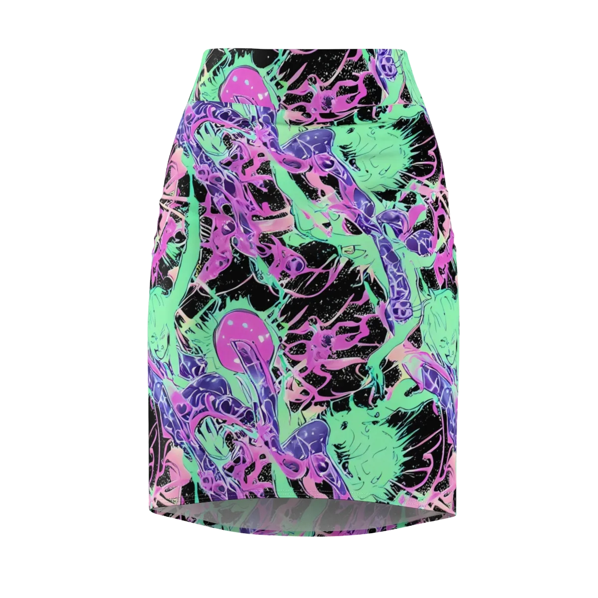Candy Static on Pencil Skirt — Front