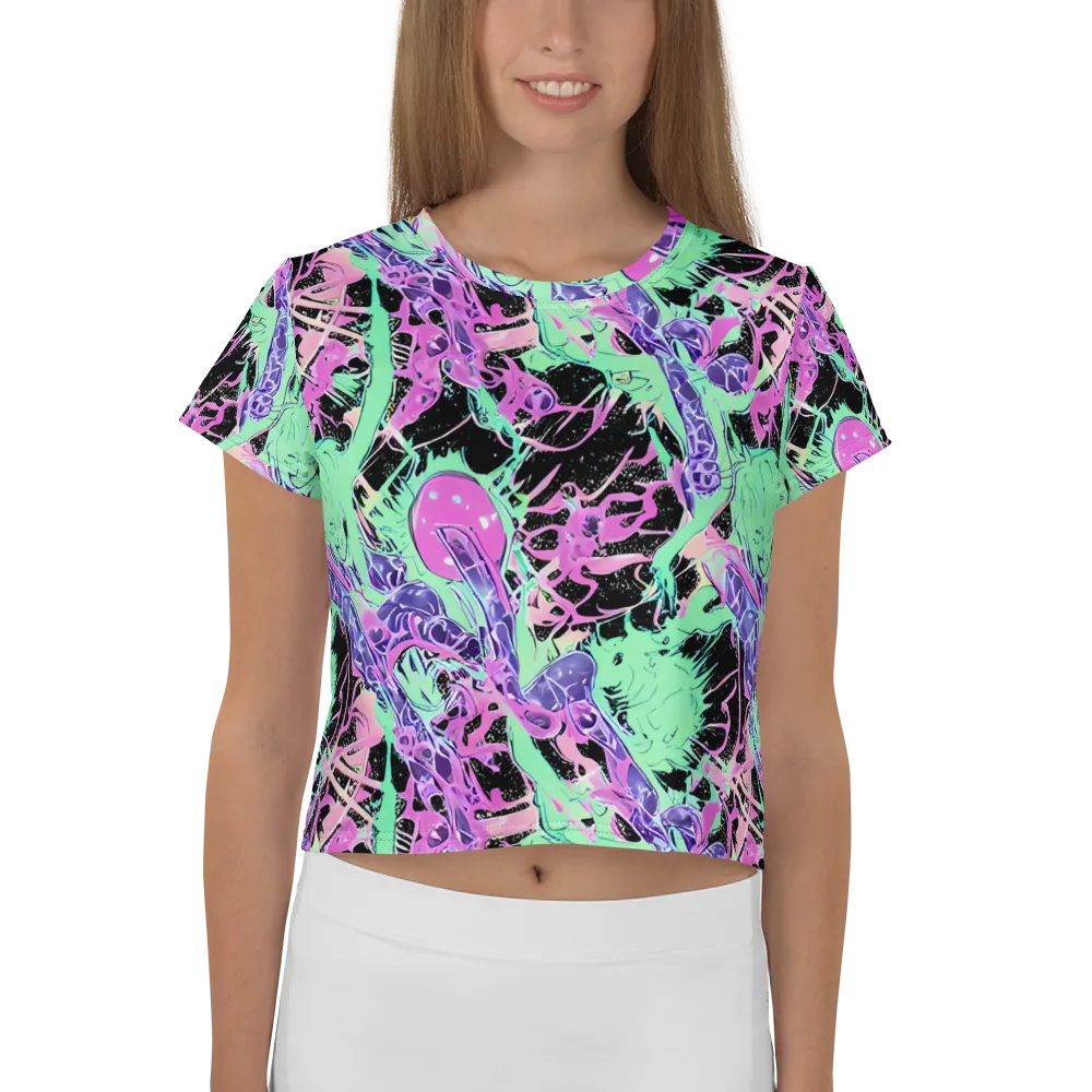 Candy Static on Crop Tee — Front