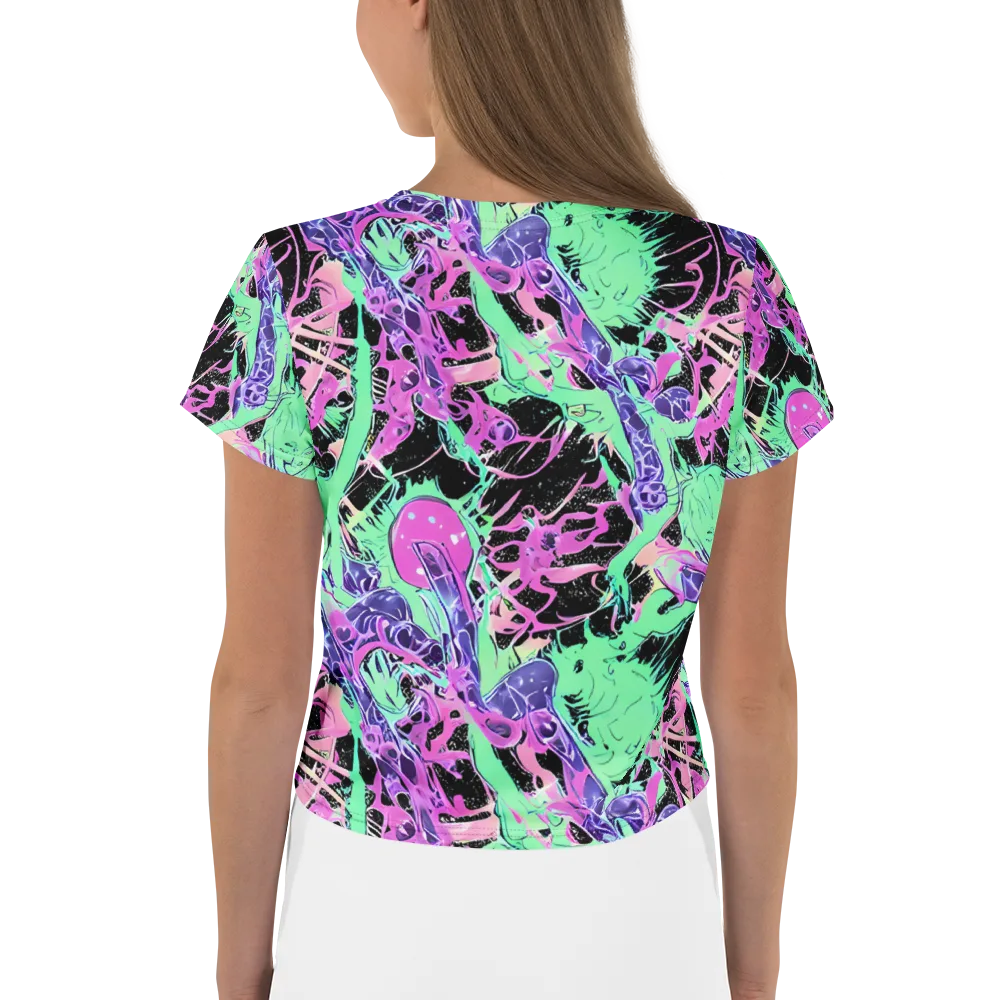 Candy Static on Crop Tee — Back