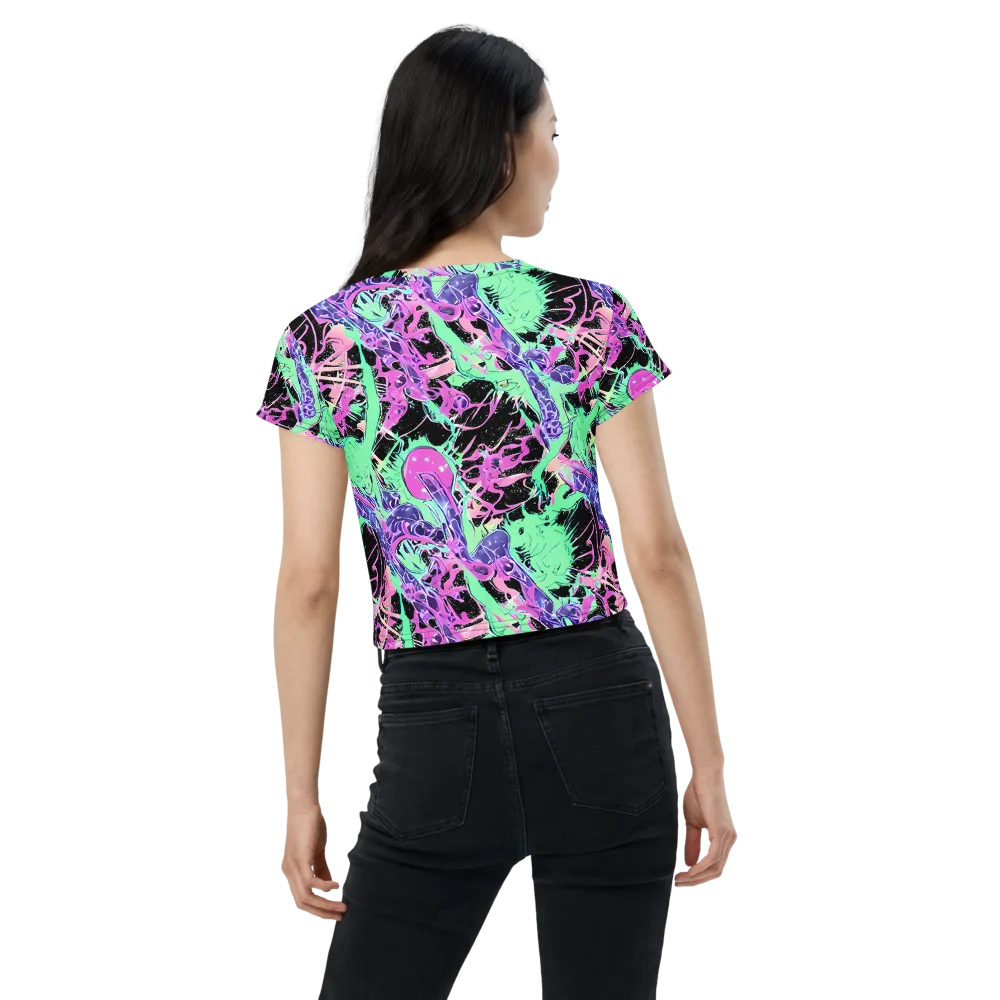 Candy Static on Crop Tee — Back