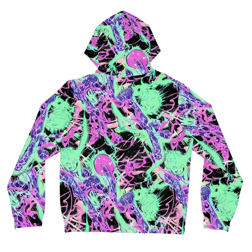 Candy Static on Women's Full-Zip Hoodie — Back