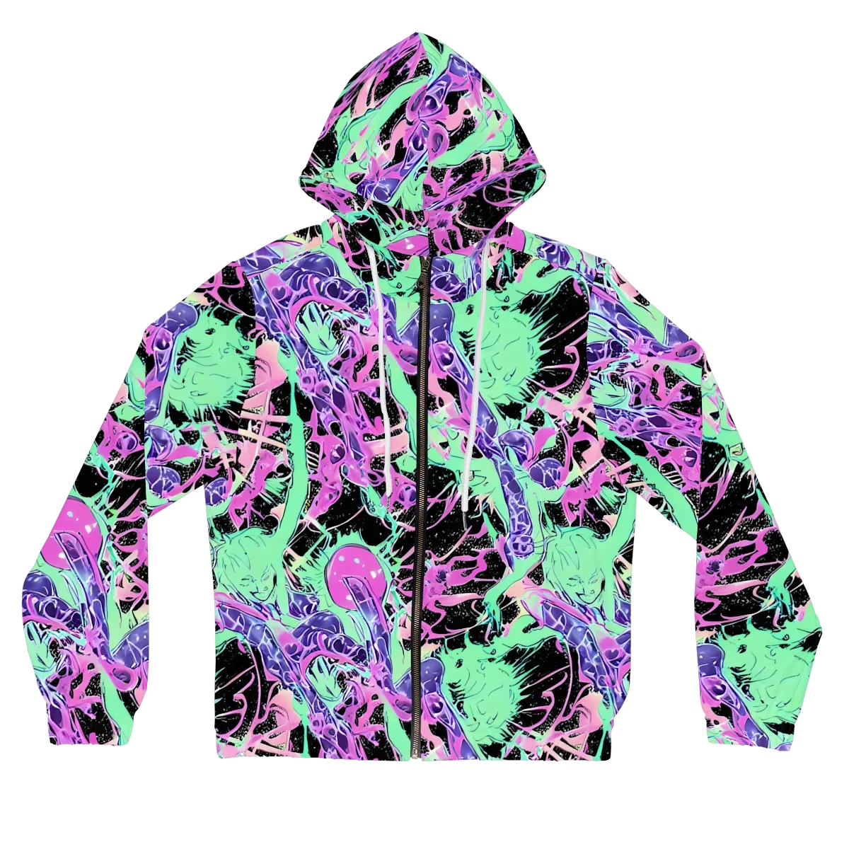 Candy Static on Women's Full-Zip Hoodie — Front