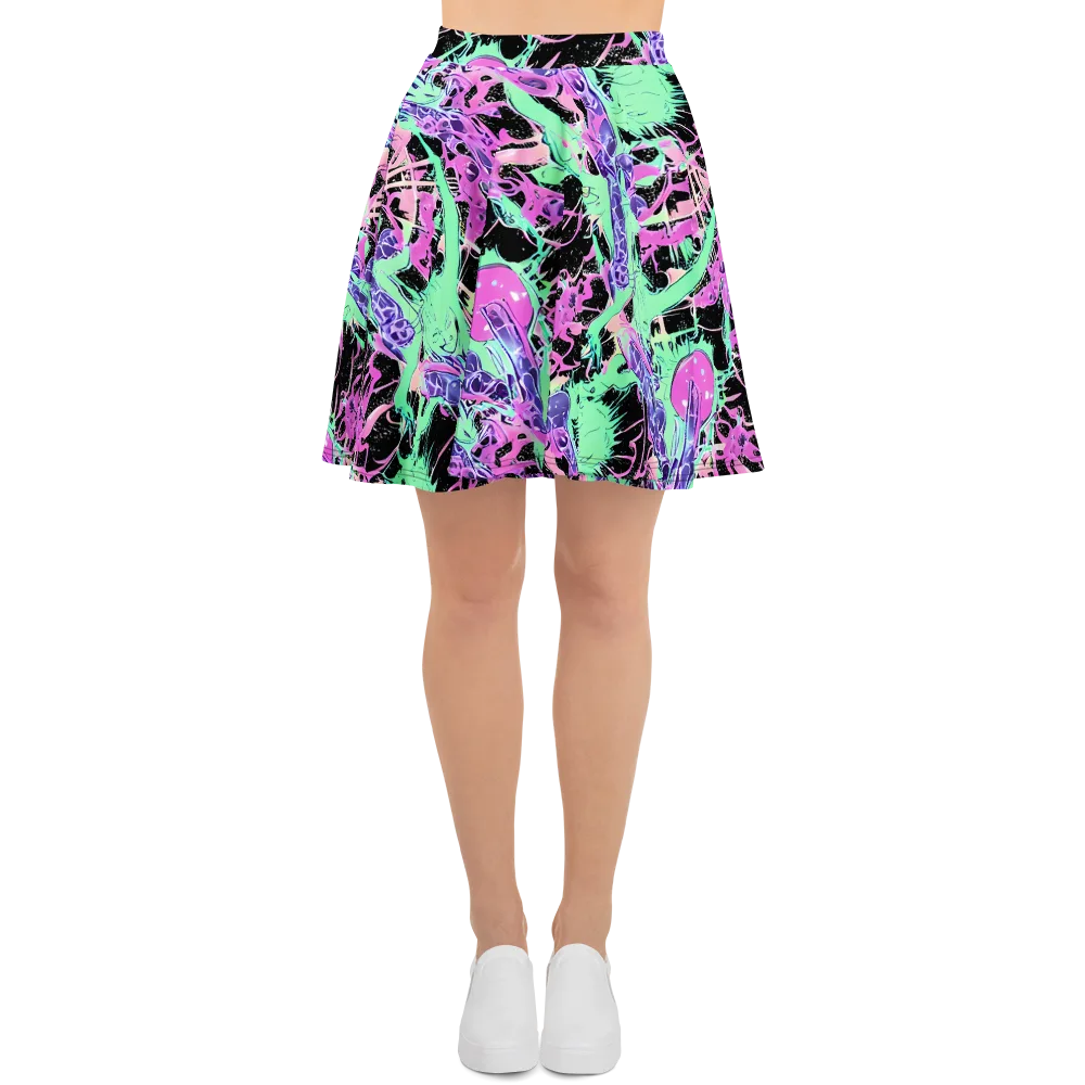 Candy Static on Skater Skirt — Front
