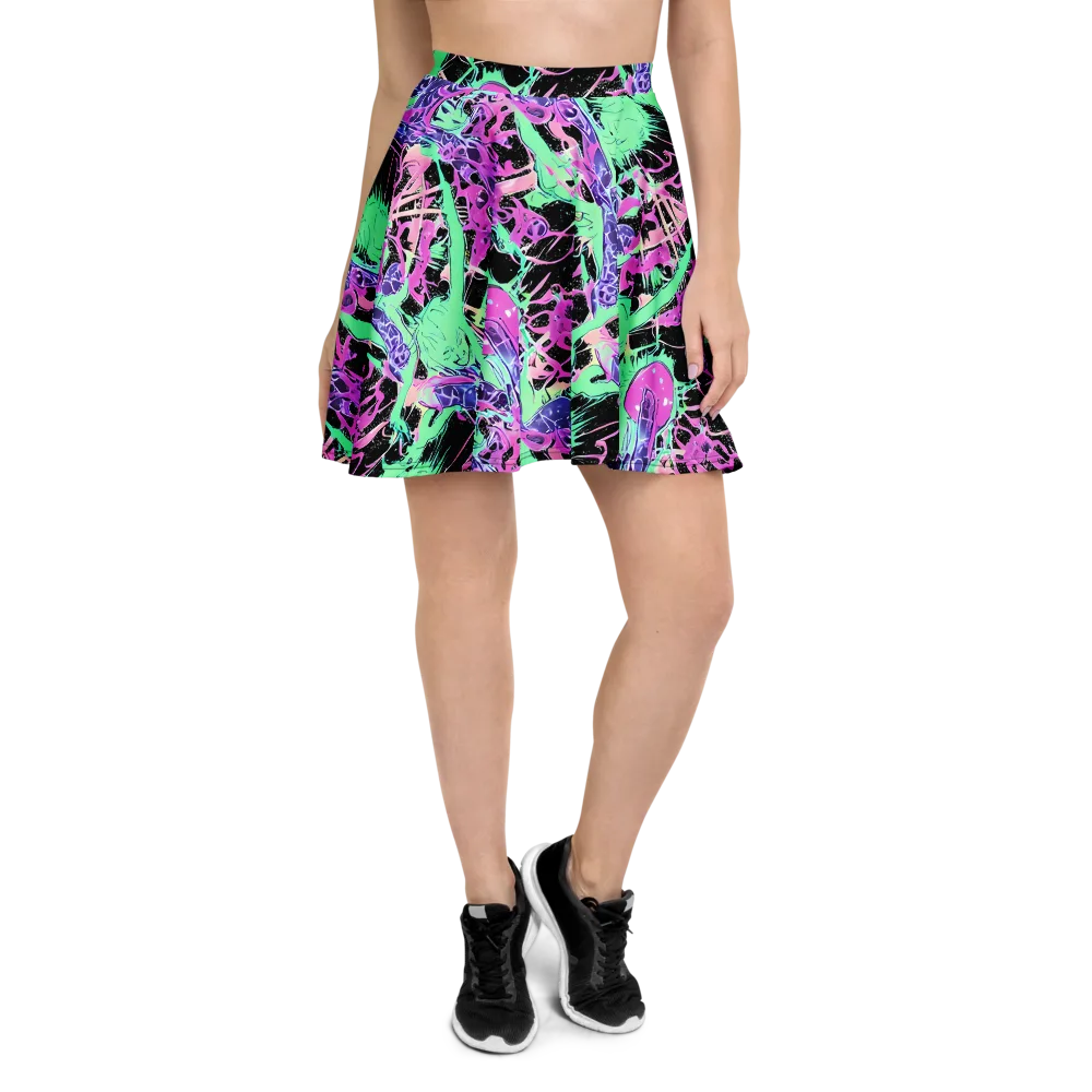 Candy Static on Skater Skirt — Front