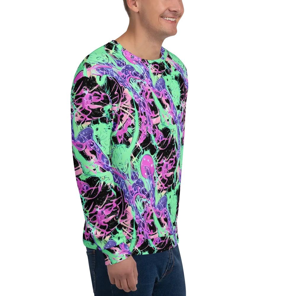 Candy Static on Sweatshirt — Right Front