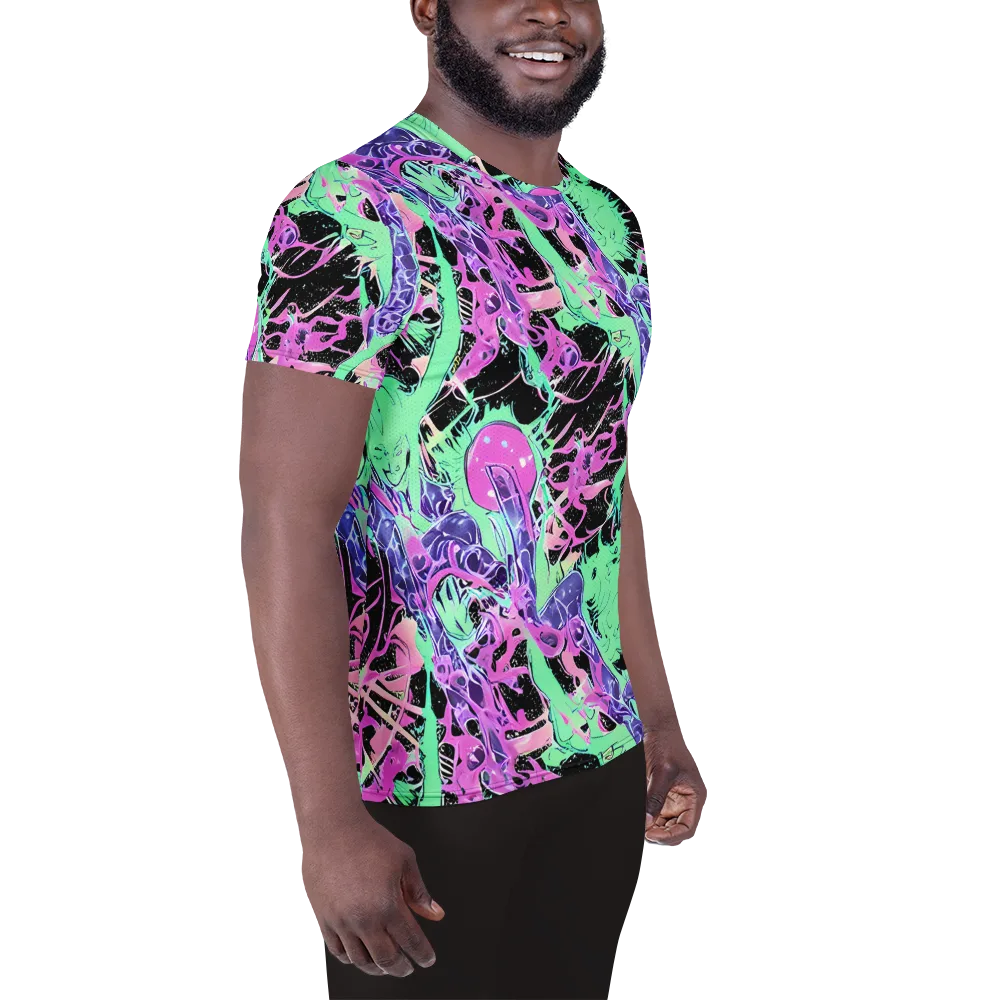 Candy Static on Men's Athletic T-Shirt — Right