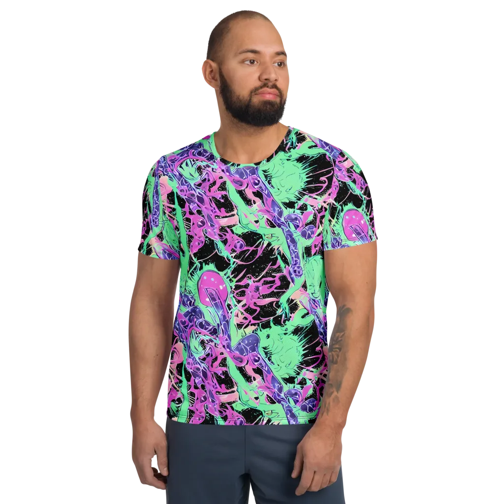 Candy Static on Men's Athletic T-Shirt — Front