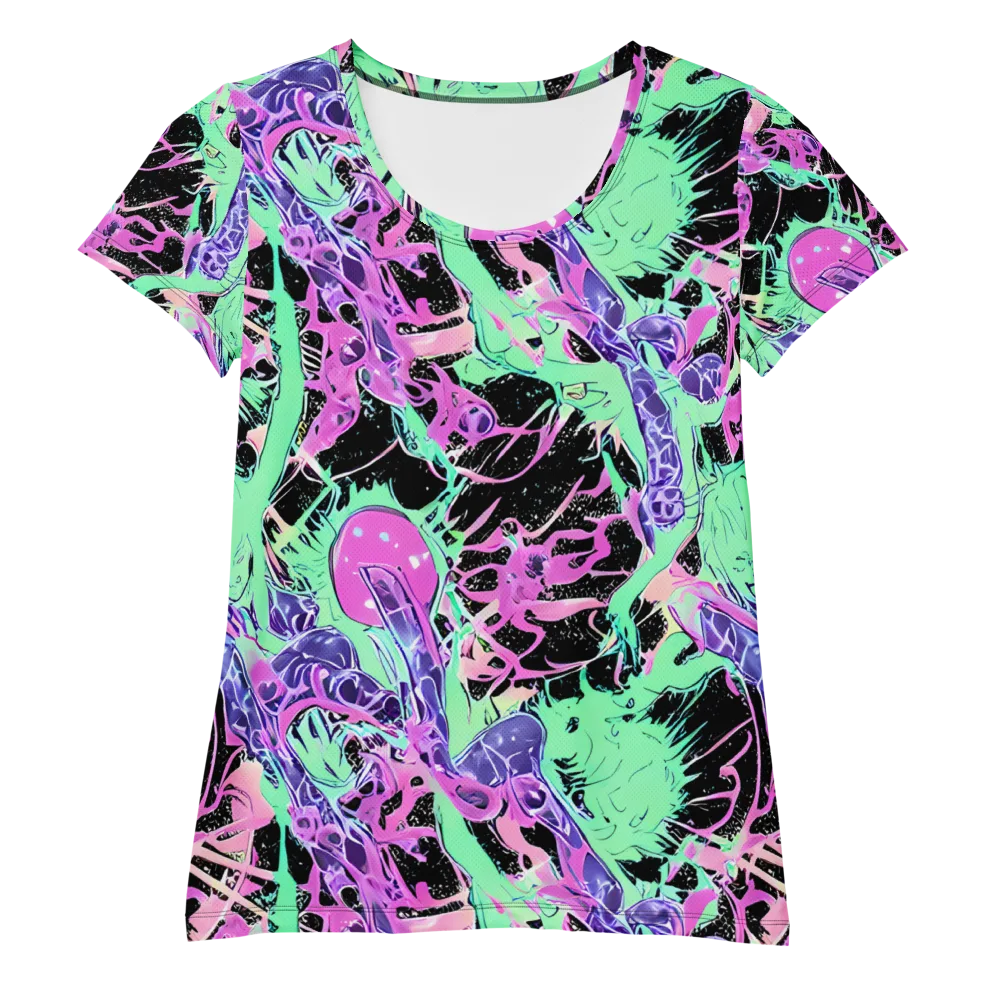 Candy Static on Women's Athletic T-Shirt — Front