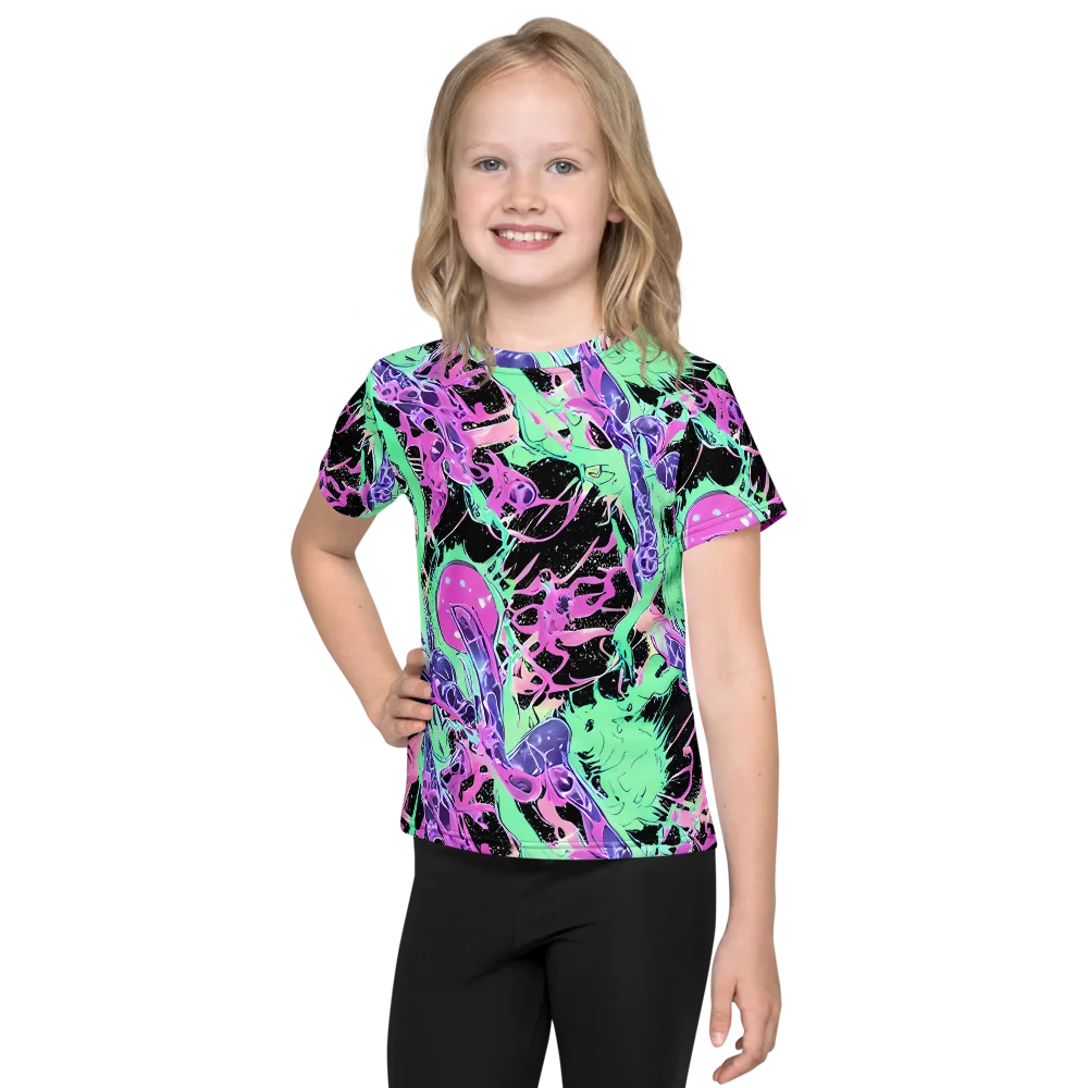 Candy Static on Kids Crew Neck T-Shirt — Front