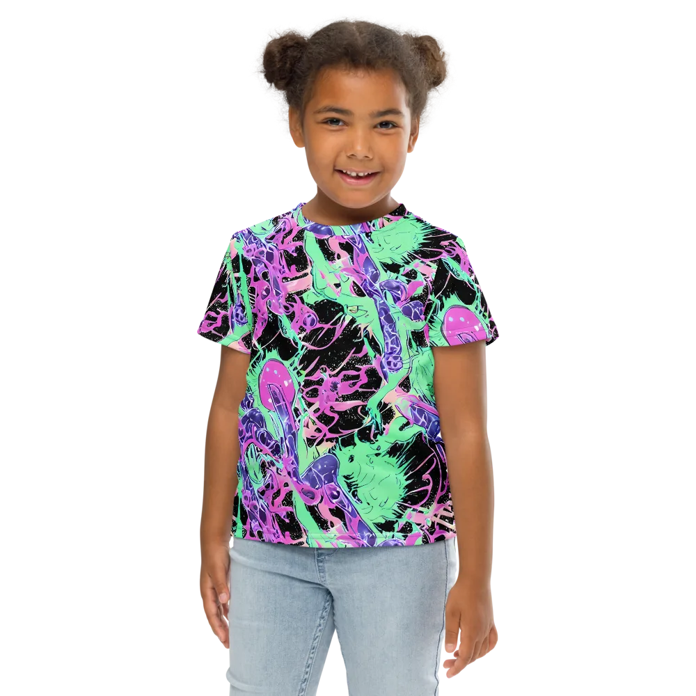 Candy Static on Kids Crew Neck T-Shirt — Front