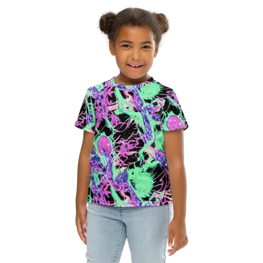 Candy Static on a Kids Crew Neck T-Shirt
