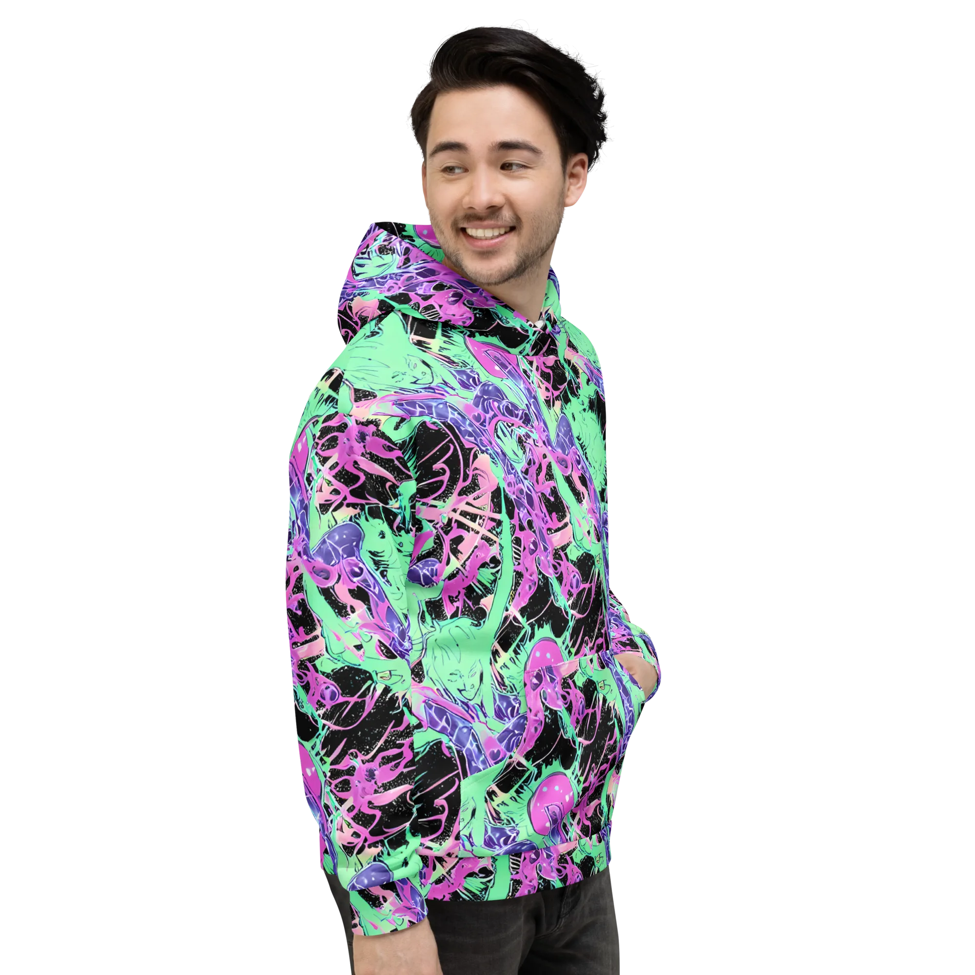Candy Static on Hoodie — Right