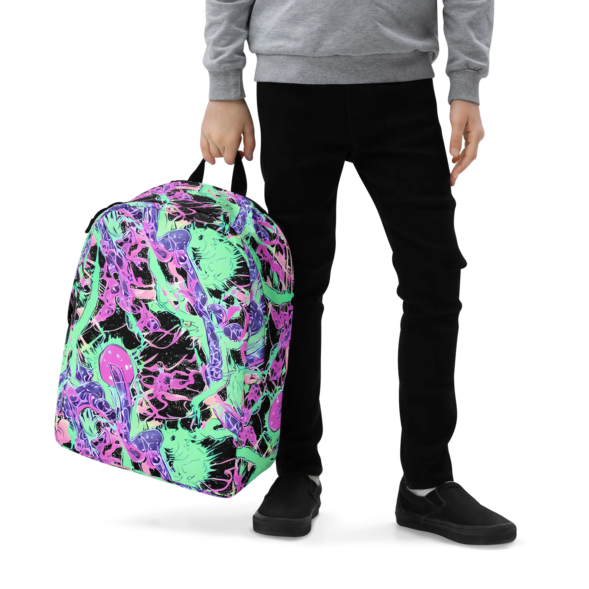 Candy Static on Minimalist Backpack — Zoomed-in