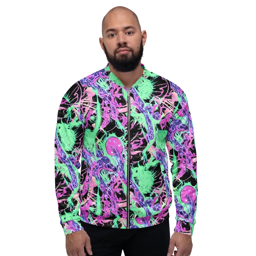 Candy Static on Bomber Jacket — Front