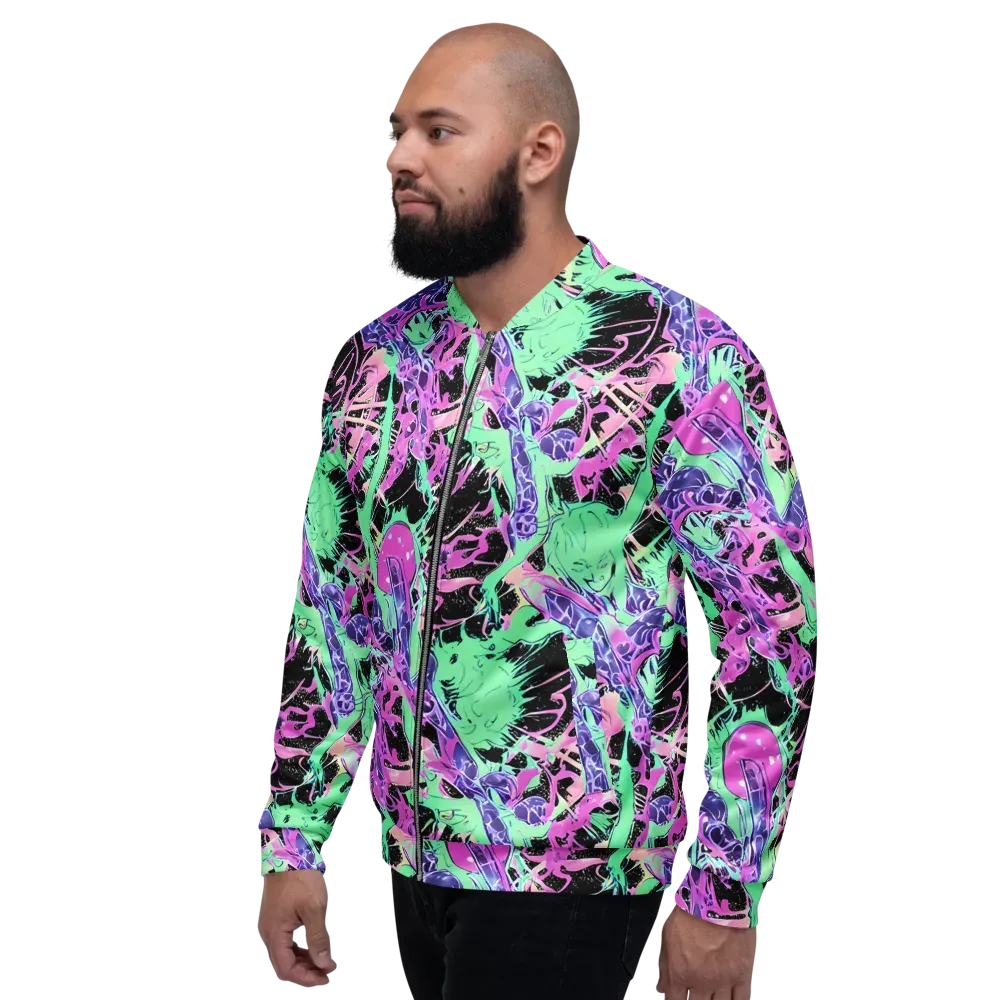 Candy Static on Bomber Jacket — Left