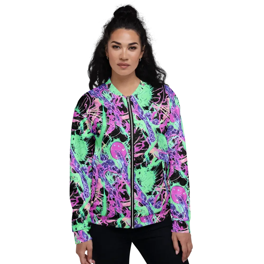 Candy Static on Bomber Jacket — Front