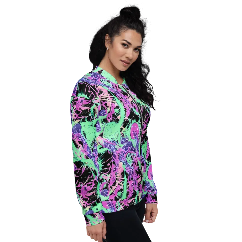 Candy Static on Bomber Jacket — Right