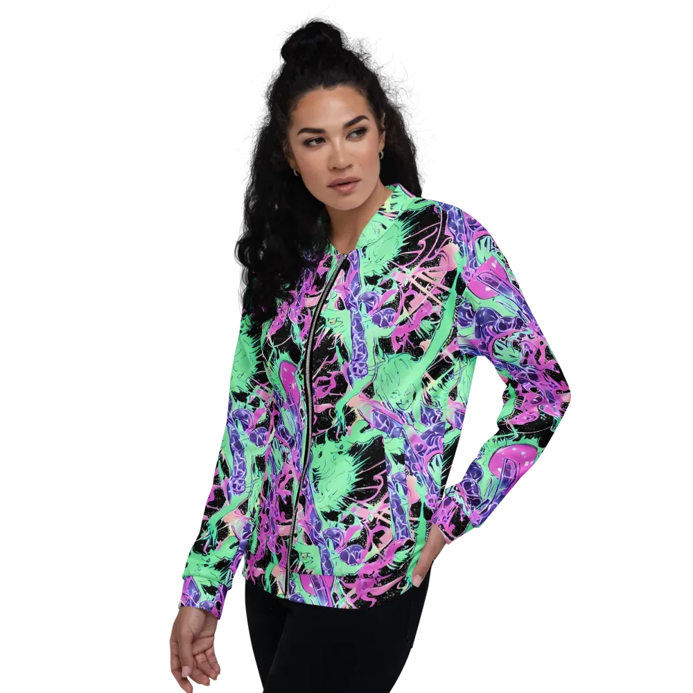 Candy Static on Bomber Jacket — Left