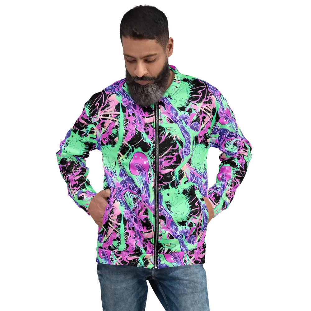 Candy Static on Bomber Jacket — Front