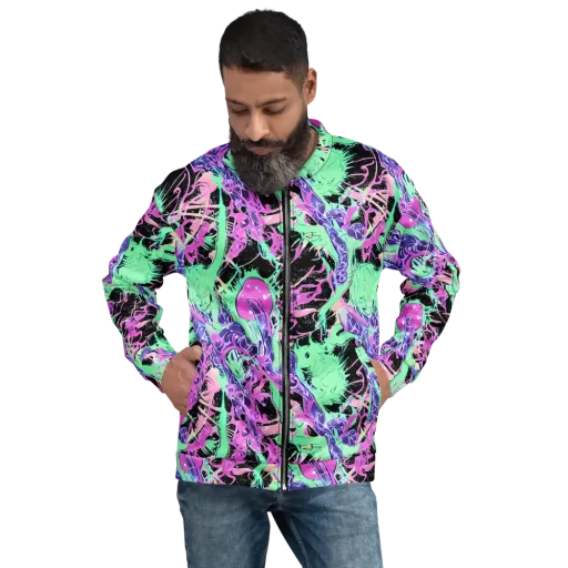 Candy Static on a Bomber Jacket