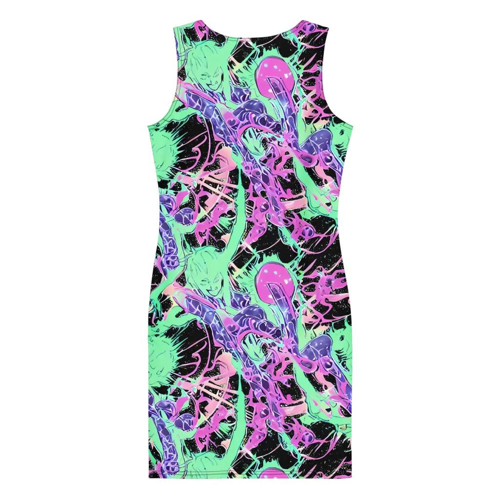 Candy Static on Bodycon Dress — Back